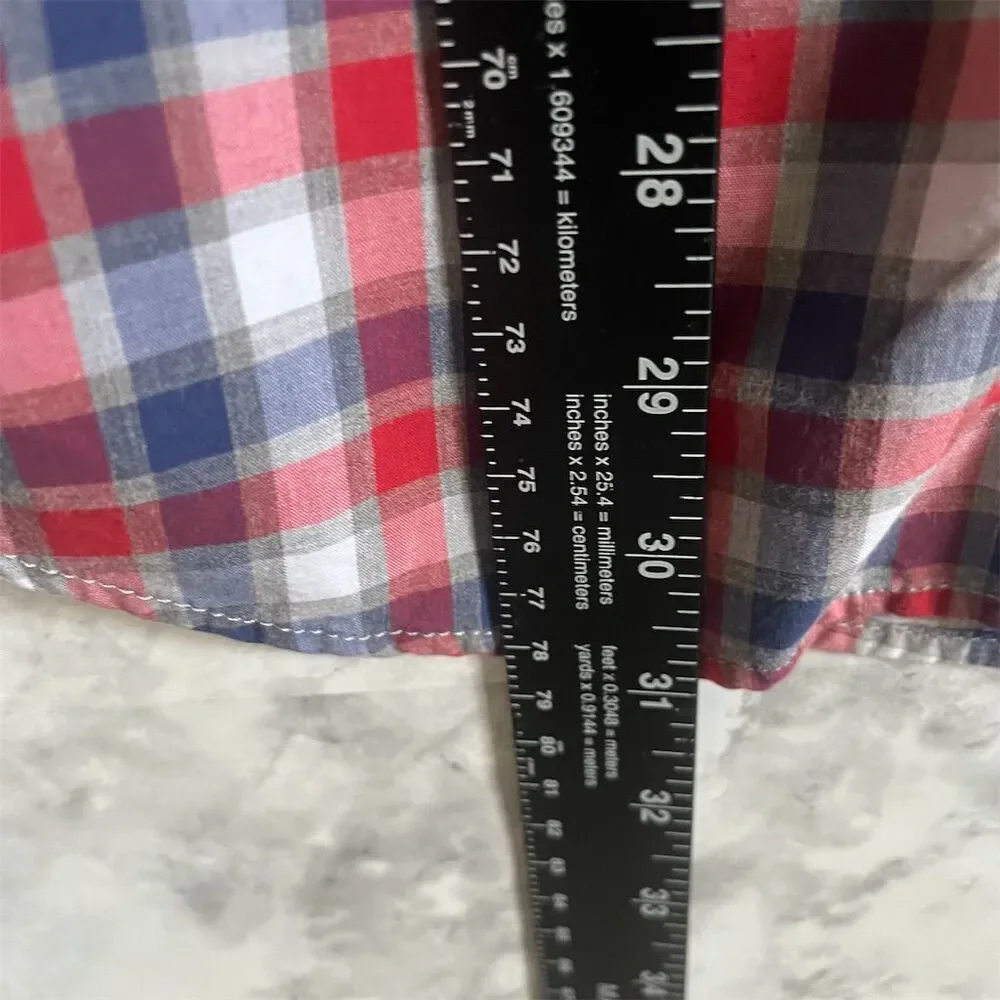 Banana Republic Men's Plaid Long Sleeve Button-Up‎ Shirt Size L